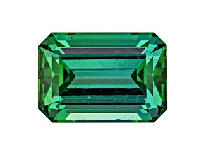 Bluish Green Tourmaline 10.5x7.3mm Emerald Cut 3.91ct