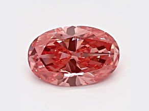 0.76ct Vivid Pink Oval Lab-Grown Diamond VS1 Clarity IGI Certified