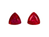 Ruby 4.1mm Trillion Matched Pair 0.57ctw