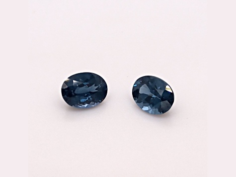 Blue Spinel 8x6mm Oval Matched Pair 3.19ctw