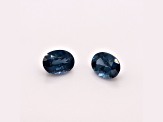 Blue Spinel 8x6mm Oval Matched Pair 3.19ctw