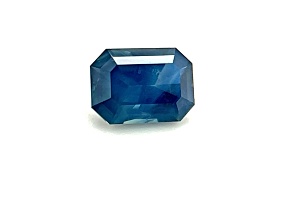 Greenish Blue Sapphire 7.4x5.3mm Emerald Cut 1.50ct