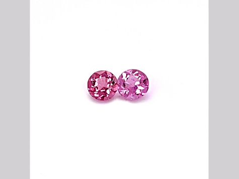 Rubellite 5mm Round Matched Pair 0.86ctw