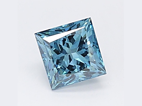 0.89ct Deep Blue Princess Cut Lab-Grown Diamond VS1 Clarity IGI Certified