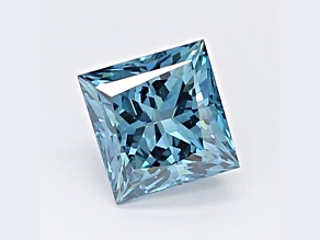 0.89ct Deep Blue Princess Cut Lab-Grown Diamond VS1 Clarity IGI Certified