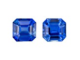 Sapphire 7.3mm Emerald Cut Matched Pair 4.81ctw