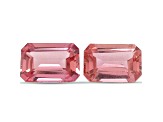 Imperial Topaz 5.9x3.9mm Emerald Cut Matched Pair 1.18ctw