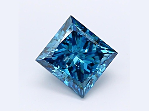 1.03ct Deep Blue Princess Cut Lab-Grown Diamond SI2 Clarity IGI Certified