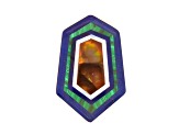 Intarsia Multi-Stone Inlay 32x20.9mm Shield Shape