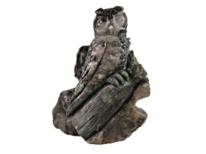 Brazilian Emerald Owl Carving 5.0x3.5in