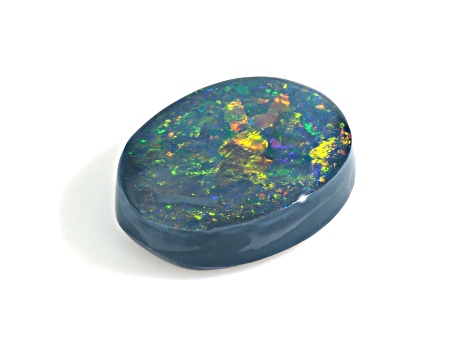 Australian Black Opal 13.4x10.3mm Oval Cabochon 4.14ct