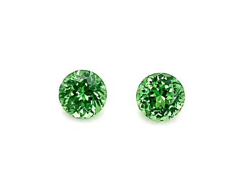 Tsavorite 5.65mm Round Matched Pair 1.74ctw