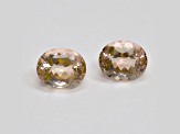 Morganite 14.0x11.7mm Oval Matched Pair 16.56ctw