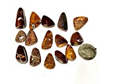 Australian Boulder Opal Free-Form Cabochon Set of 15 128ctw