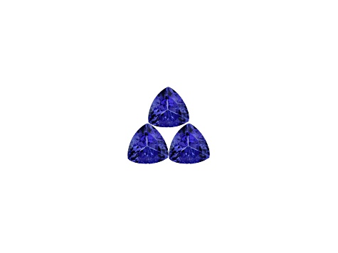 Tanzanite 4.5mm Trillion Set of 3 0.75ctw