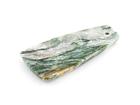 Canadian Fuchsite 50.5x23.7mm Trapezoid Cabochon Focal Bead
