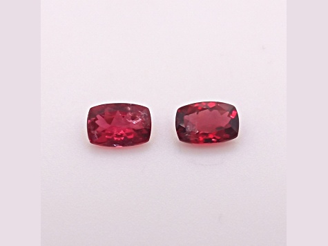 Burmese Red Spinel Unheated 6x4mm Cushion Matched Pair 1.09ctw