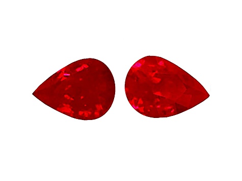 Ruby 10.4x7.3mm Pear Shape Matched Pair 6.5ctw