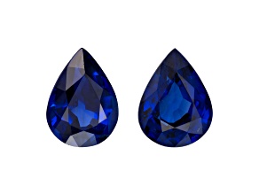 Sapphire 10.5x7.8mm Pear Shape Matched Pair 6.64ctw