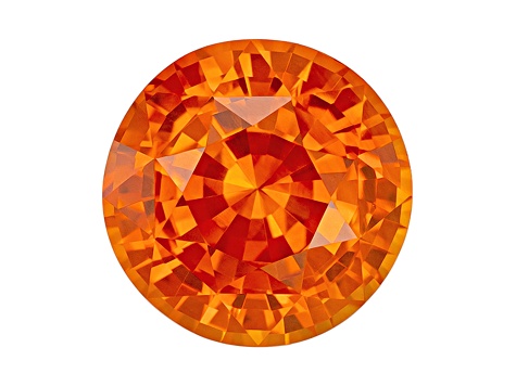 Orange Sapphire Loose Gemstone 9mm Round 4.57ct