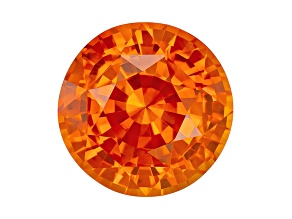 Orange Sapphire Loose Gemstone 9mm Round 4.57ct