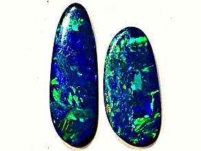 Opal on Ironstone Free-Form Doublet Set of 2 5.20ctw