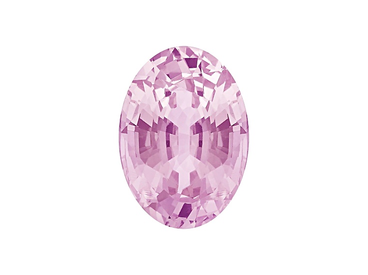 1.39 ctw Pink Sapphire and Diamond Pendant in 14k white gold with 16 14k  white gold rolo chain