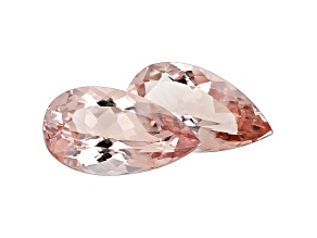 Morganite 12x7mm Pear Shape Matched Pair 4.19ctw