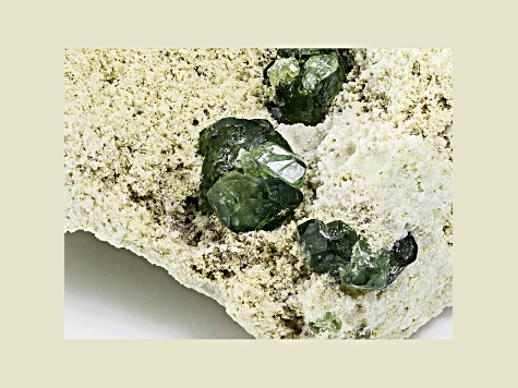 Demantoid in Matrix Mineral Specimen 45.92g approximately 6.93x5.75x3.62cm