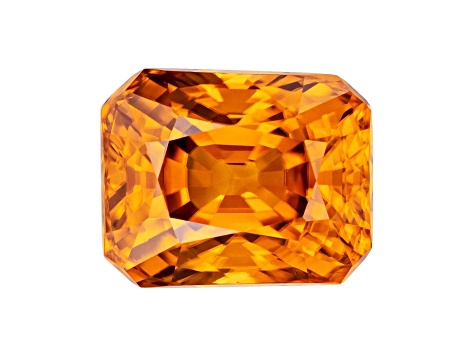 Orange Zircon 8.8x7.1mm Emerald Cut 4.42ct