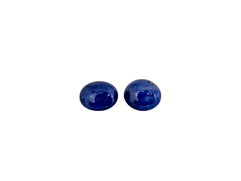 Sapphire 9.1x7.7mm Oval Cabochon Matched Pair 7.37ct