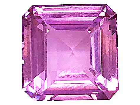 Pink Sapphire Loose Gemstone Unheated 10x10mm Emerald Cut 6.09ct