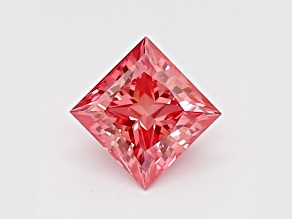 0.83ct Vivid Pink Princess Cut Lab-Grown Diamond SI1 Clarity IGI Certified