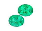 Colombian Emerald 7.2x5.6mm Oval Matched Pair 2.00ctw