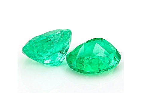 Colombian Emerald 7.2x5.6mm Oval Matched Pair 2.00ctw