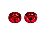 Red Spinel 6.1x5.2mm Oval Matched Pair 1.67ctw