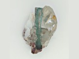 Bi-Color Tourmaline Crystal On Quartz 15.6x10.8cm Specimen
