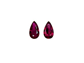 Ruby 12.2x6.8mm Pear Shape Matched Pair 8.09ctw