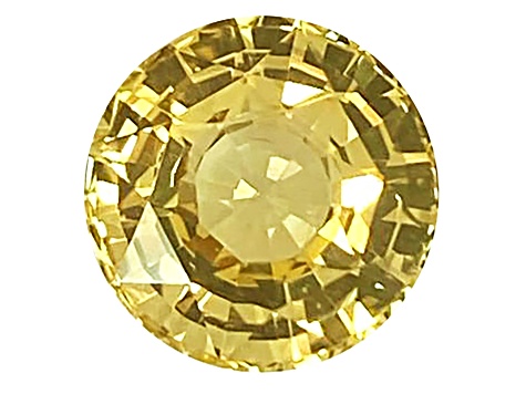 Yellow Sapphire Loose Gemstone 7.9mm Round 2.53ct