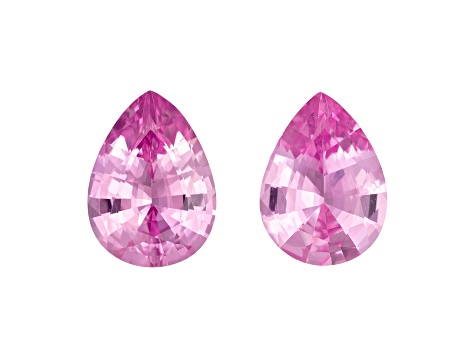 Pink Sapphire 7.5x5.5mm Pear Shape Matched Pair 1.75ctw
