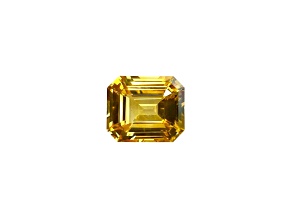 Yellow Sapphire Loose Gemstone 10.4x8.8mm Emerald Cut 5.06ct