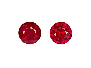 Ruby 3.9mm Round Matched Pair 0.60ctw