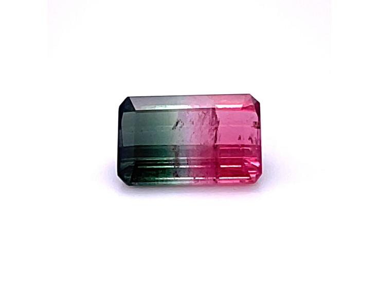 Bi-Color Tourmaline 14.4x9.36mm Emerald Cut 7.47ct - 13T8NA