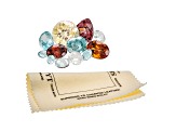 Multi-Color Zircon Mixed Shape Parcel 10.00ctw With Polishing Cloth