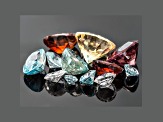 Multi-Color Zircon Mixed Shape Parcel 10.00ctw With Polishing Cloth