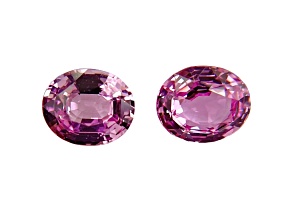 Pink Sapphire Unheated 8.7x7.4mm Oval Matched Pair 5.06ctw