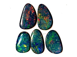 Opal on Ironstone Free-Form Doublet Set of 5 12.00ctw