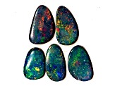 Opal on Ironstone Free-Form Doublet Set of 5 12.00ctw