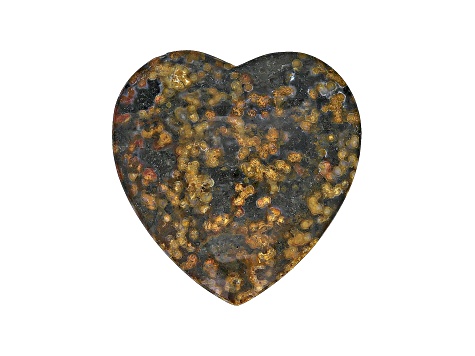Madagascar Ocean Jasper 40mm Heart Shape Cabochon Focal Bead