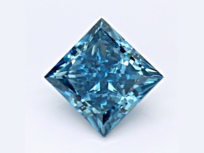1.02ct Deep Blue Princess Cut Lab-Grown Diamond VS2 Clarity IGI Certified